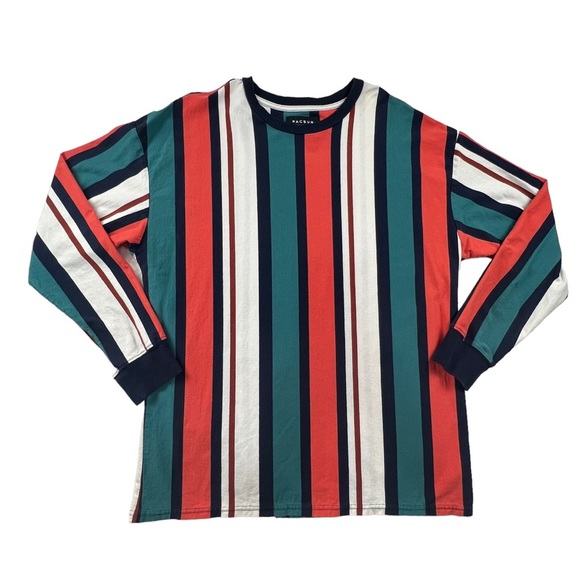 Pacsun Striped T Shirt Men's Large Long Sleeves - Picture 1 of 12